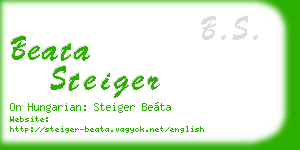 beata steiger business card