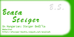 beata steiger business card